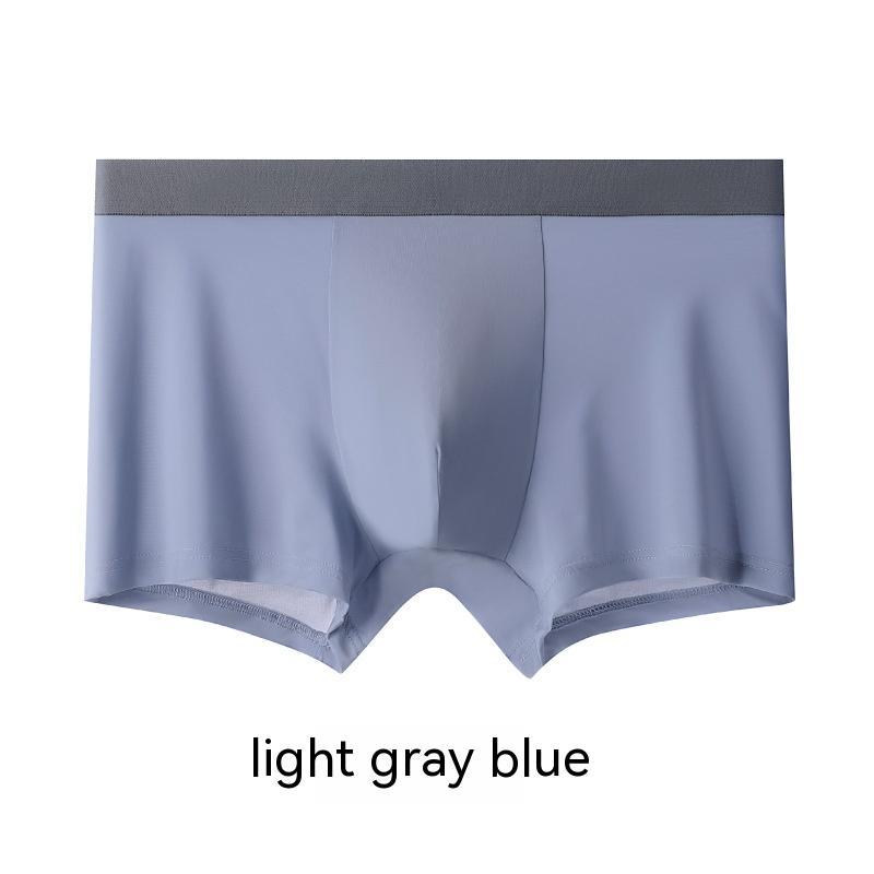 Men's Ice Silk Boxer Briefs – Breathable Mid-Waist Underwear