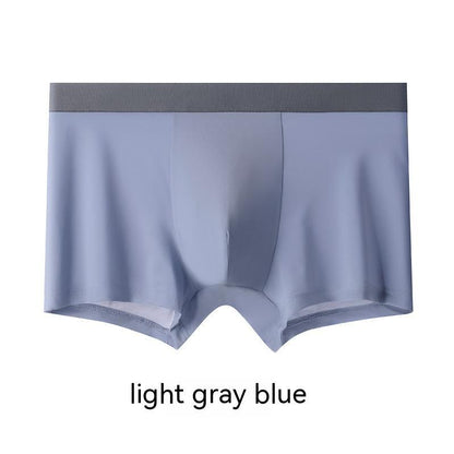 Men's Ice Silk Boxer Briefs – Breathable Mid-Waist Underwear