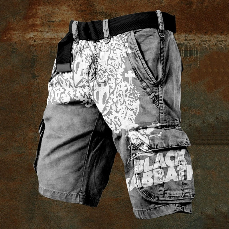 Men's 3D Digital Print Zip-Fly Shorts