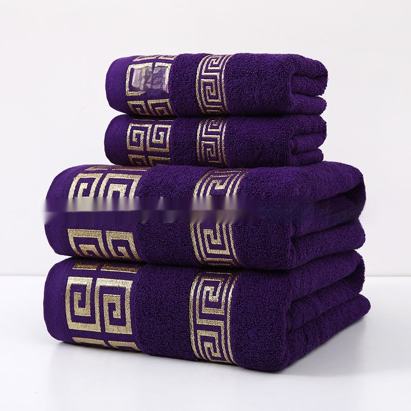 Pure Cotton Satin Border Bath & Beach Towel | Sets of 2, 3 or 4 | 5 Colours