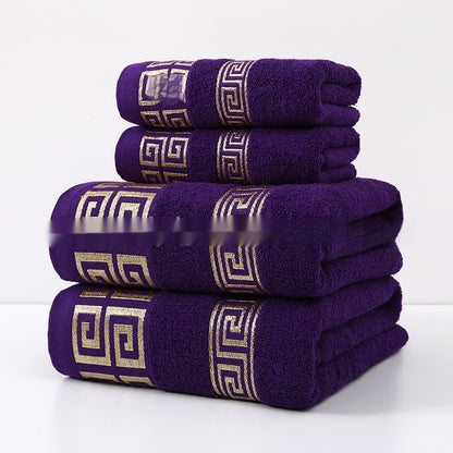 Pure Cotton Satin Border Bath & Beach Towel | Sets of 2, 3 or 4 | 5 Colours
