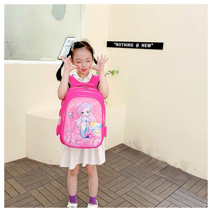 Children's Printed Nylon Backpack – Mermaid & Spaceman Designs