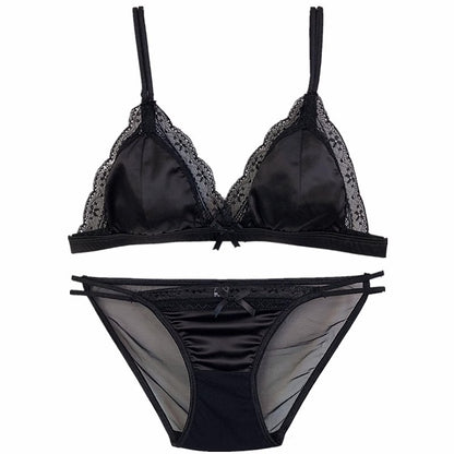 French Lace Wire-Free Bra | White & Black | Bra Only or Set