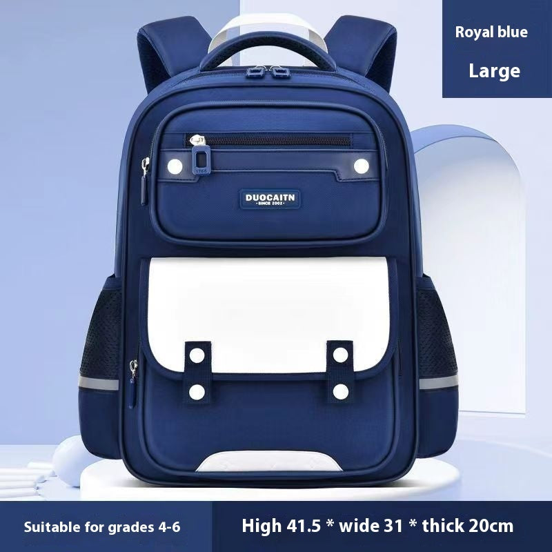 Kids' Fruit Print Nylon School Backpack – Waterproof & Burden-Reducing