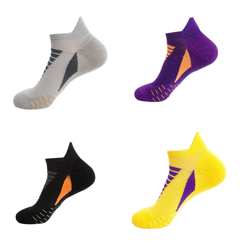 Men's Nylon Jacquard Sports Socks – Breathable Anti-Friction Running Socks