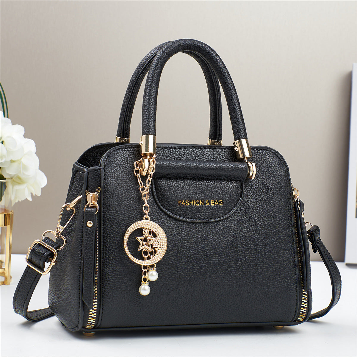 Women's PU Leather Crossbody Bag – Minimalist Shoulder Bag