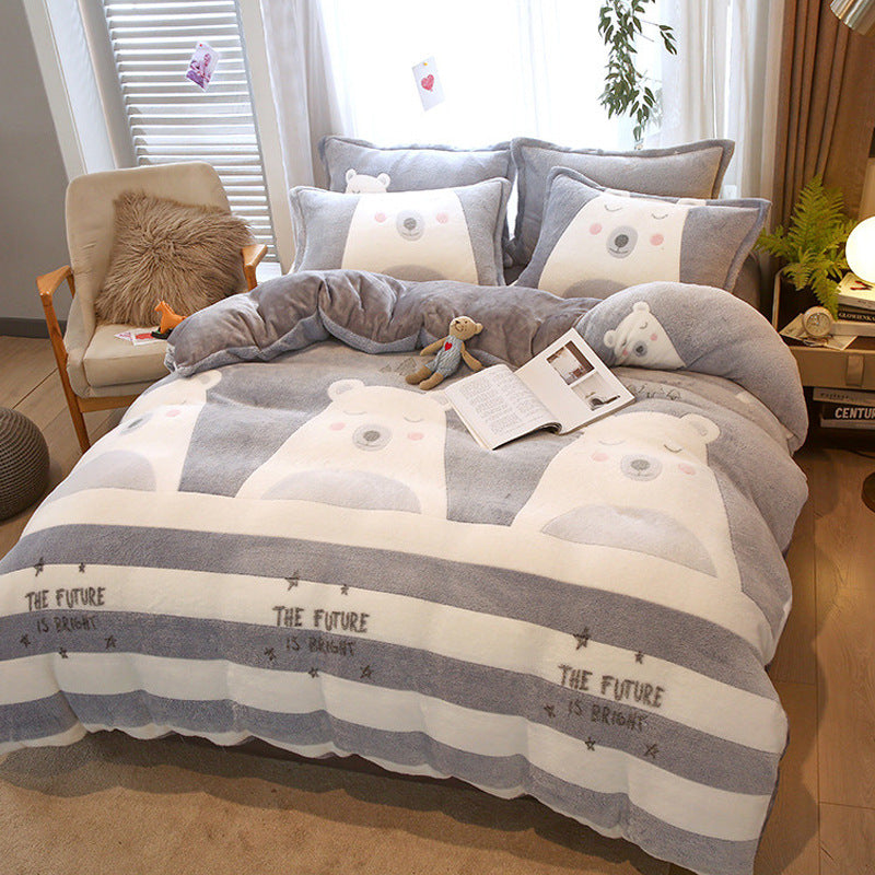 Double-Sided Milk Velvet Duvet Cover | 14 Designs