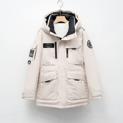 Hooded Workwear Parka Down Jacket For Women Winter