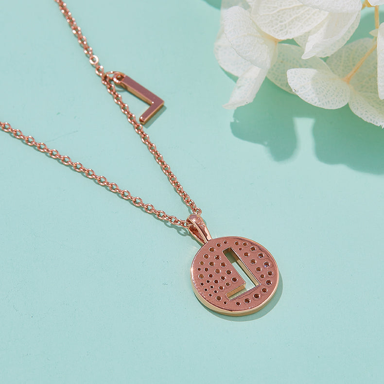 S925 Silver Moissanite Initial L Pendant Necklace