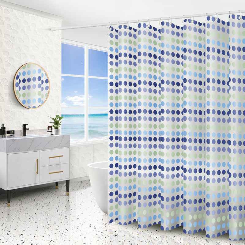 PEVA Shower Curtain – Waterproof Geometric & Printed Bathroom Curtain
