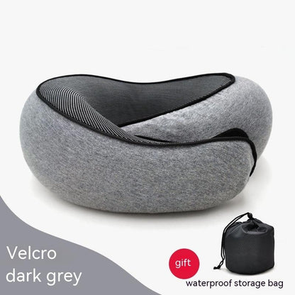 Memory Foam Travel Neck Pillow — U-Shaped Neck Support for Flights, Commuting & Long Journeys