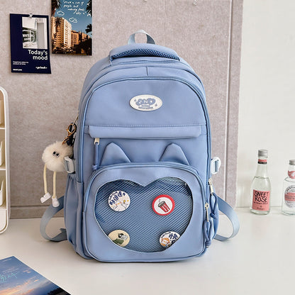 Girls Large Capacity Primary School Backpack – Nylon, 5 Colours