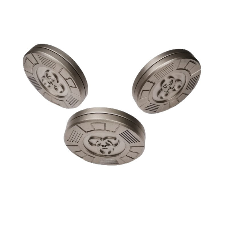 Stainless Steel EDC Fingertip Gyro | Push Card Coin Fidget Toy