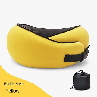 Memory Foam Travel Neck Pillow — U-Shaped Neck Support for Flights, Commuting & Long Journeys