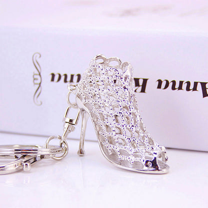 High Heels Keychain | Hollowed Zinc Alloy Charm | Gold & Silver | JP Collections