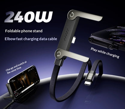 2-in-1 Fast Charging Cable with Foldable Stand | 30W / 65W / 240W | Type-C