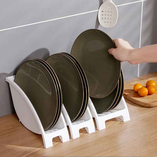 Multifunctional Kitchen Tableware Drain Rack – Plastic Plate, Bowl & Dish Organiser