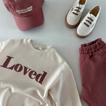 Children's Cotton Letter Sweatshirt | Crew Neck Kids Top