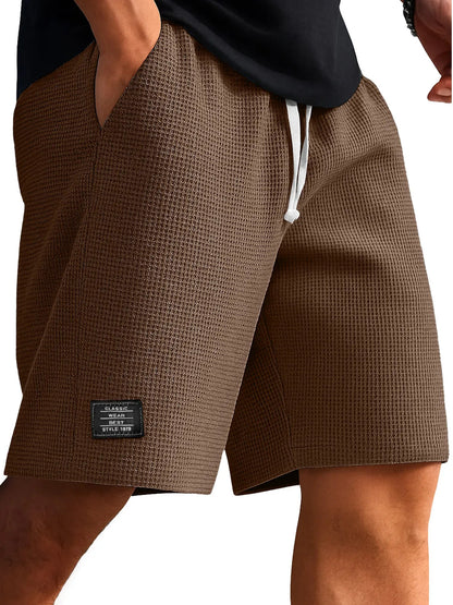 Men's Waffle-Weave Cropped Shorts | 10 Colours M-4XL