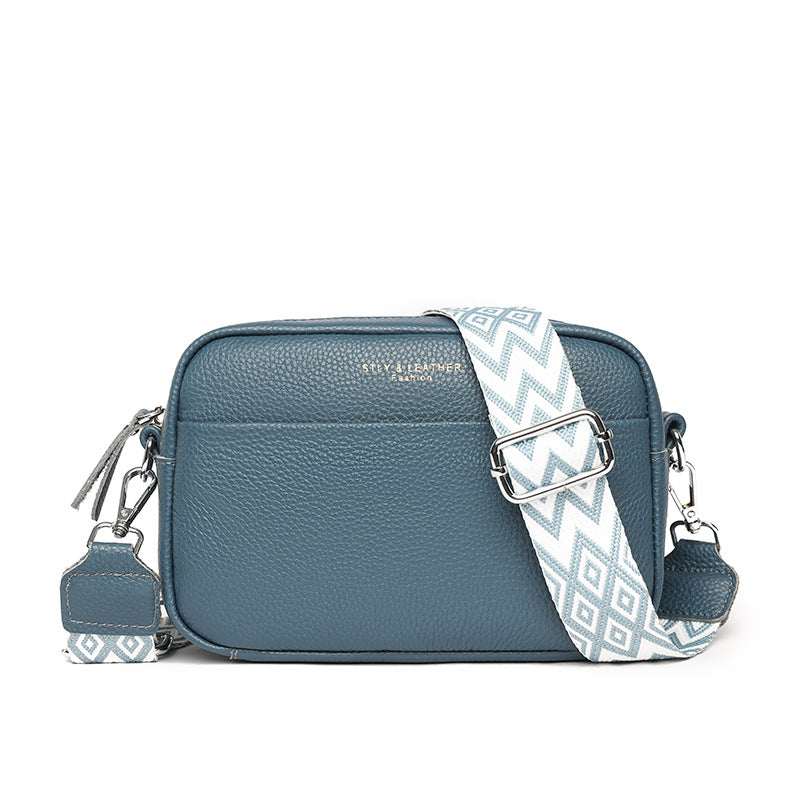 Genuine Leather Square Crossbody Bag | First-Layer Cowhide | 5 Colours | Women's
