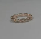 Diamond-Encrusted Twist Design Minimalist Fashion Ring