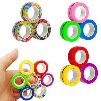 Magnetic Fingertip Spinning Top Set 3 Pack | Fidget Desk Toy