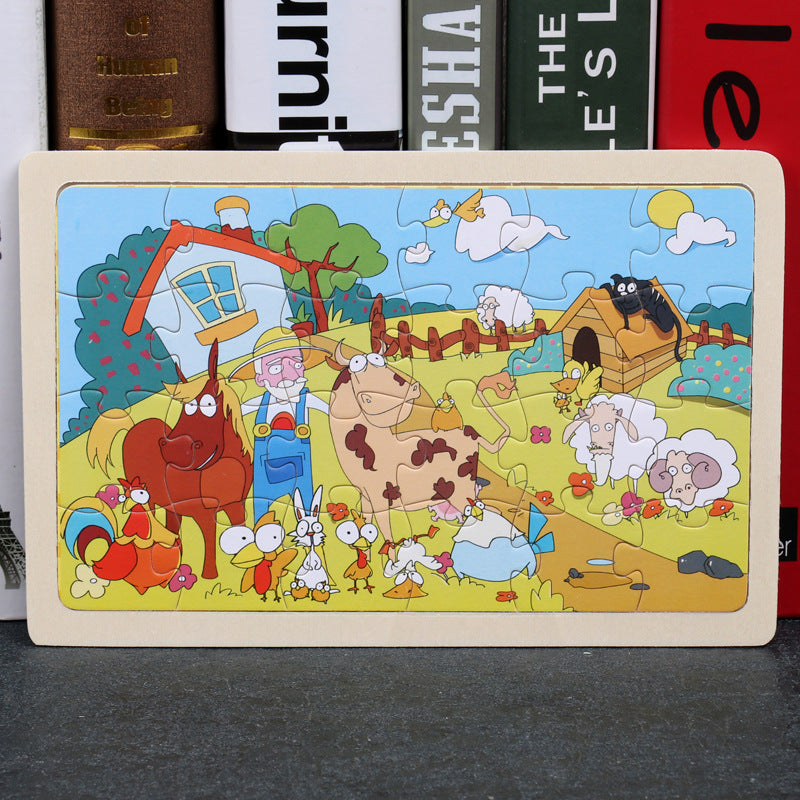 Children's Wooden Jigsaw Puzzle 21 Designs Ages 3+ - JParker Collections