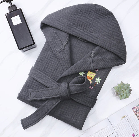 Children's Cotton Bathrobe | Hooded Wearable Towel for Boys & Girls