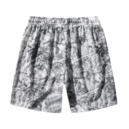Men's Corduroy High-Waist Sports Shorts
