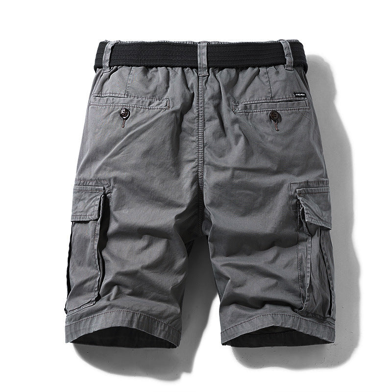 Men's Cotton Cargo Shorts | Multi-Pocket Workwear Loose Straight W29-W40