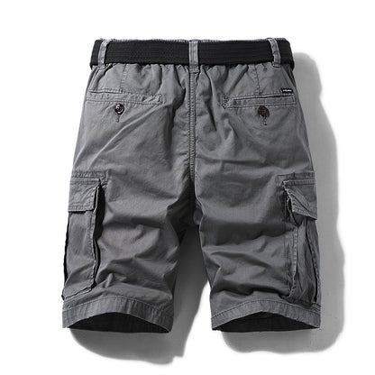 Men's Cotton Cargo Shorts | Multi-Pocket Workwear Loose Straight W29-W40