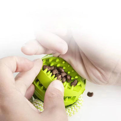 Interactive Hemp Rope & Rubber Dog Toy | Chew & Dental