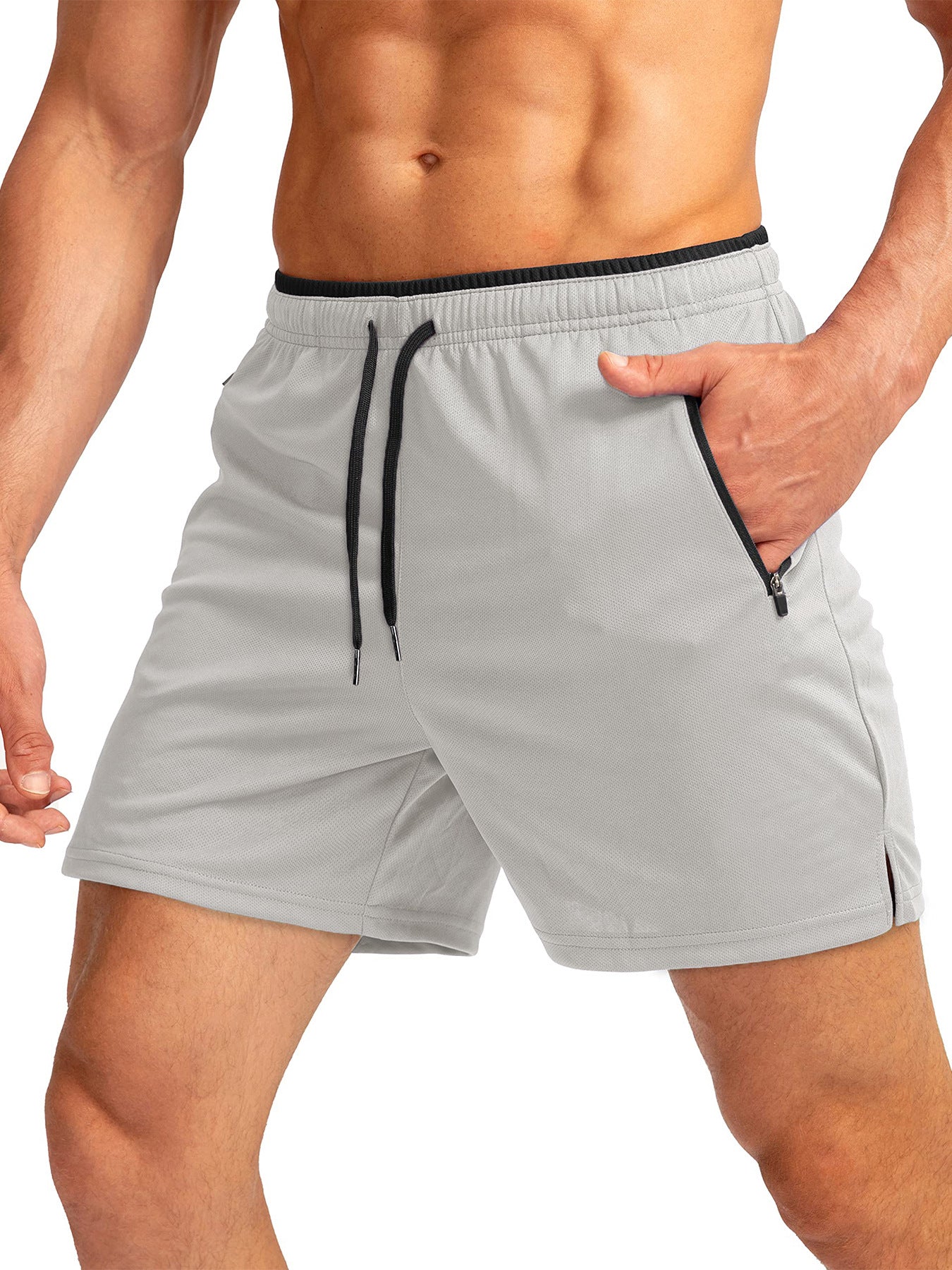 Men's Quick-Dry Running Shorts | Belt & Zipper Pocket Lightweight S-3XL