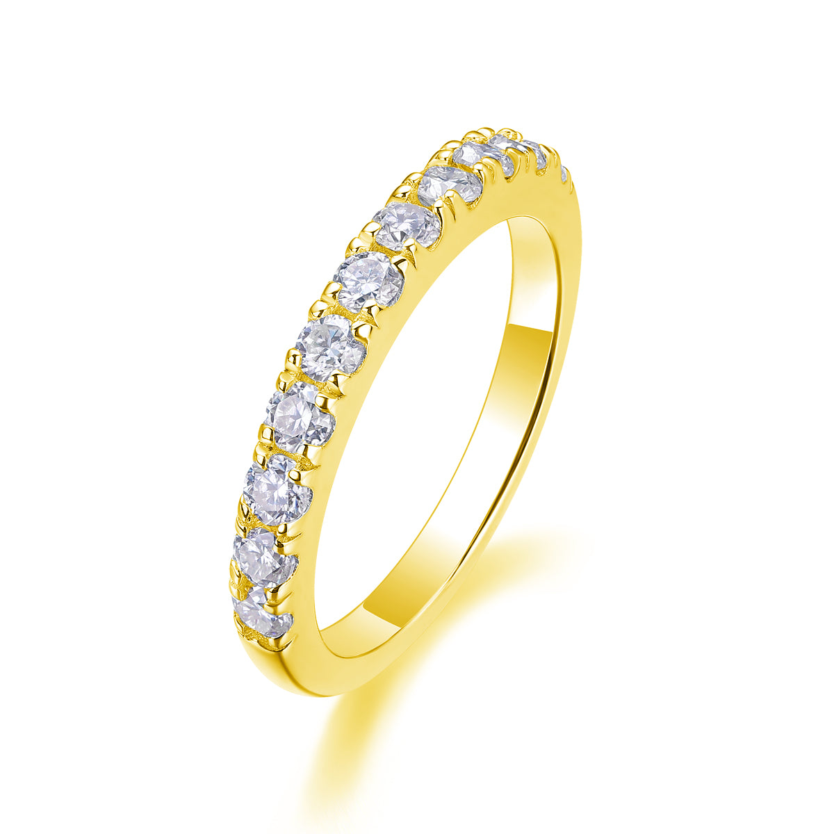 Moissanite 925 Sterling Silver Ring | Gold, Platinum & Rose Gold | GRA Certified