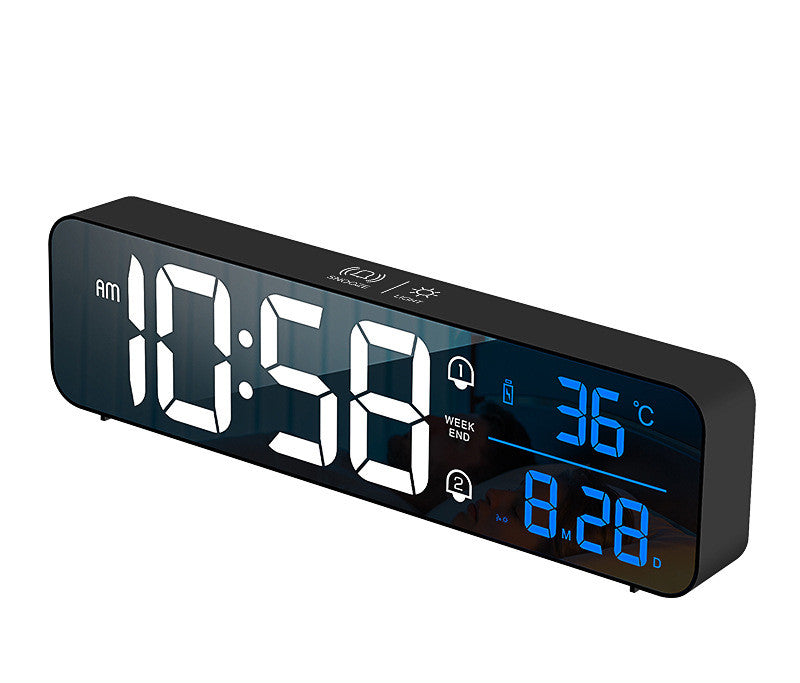 Digital LED Wall Clock with Alarm | Square Design