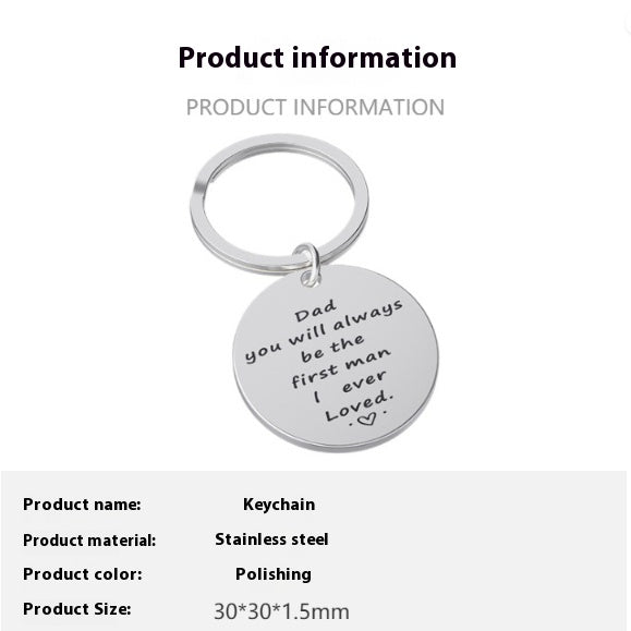 Thanksgiving Father Titanium Steel Keychain | Dad Gift | JP Collections