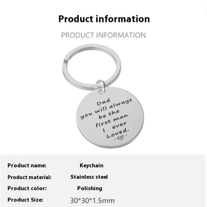 Thanksgiving Father Titanium Steel Keychain | Dad Gift | JP Collections