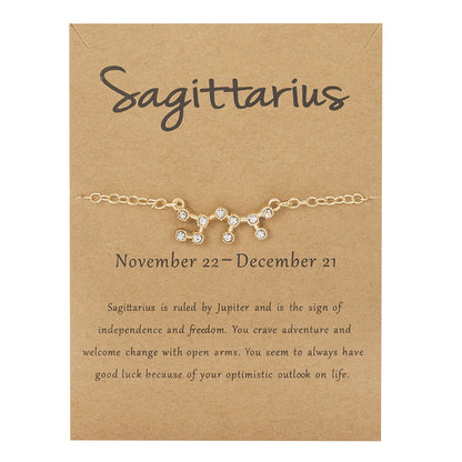 Zodiac Star Sign Gold-Plated Chain Bracelet | All 12 Signs