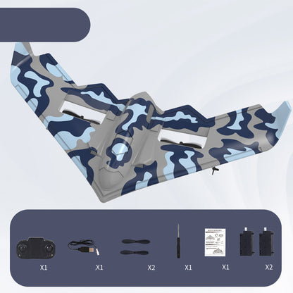 RC Fighter Jet Glider Toy - EVA Fixed-Wing Aircraft with LED Lights