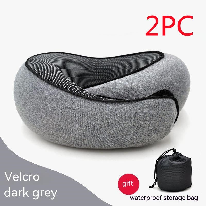 Memory Foam Travel Neck Pillow — U-Shaped Neck Support for Flights, Commuting & Long Journeys
