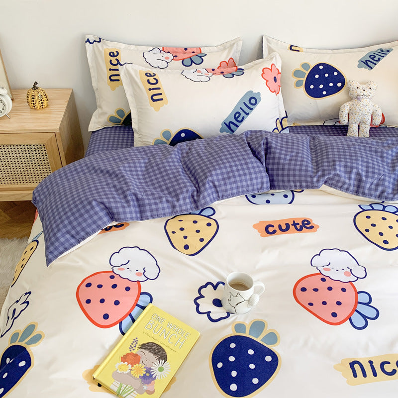 Printed Polyester Bedding Set 3 or 4 Piece | 10 Designs 5 Sizes