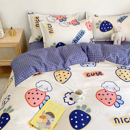 Printed Polyester Bedding Set 3 or 4 Piece | 10 Designs 5 Sizes