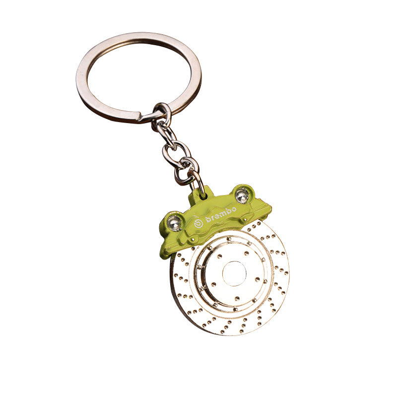 Brake Disc & Caliper Alloy Keychain | Miniature Car Part Charm | 6 Colours