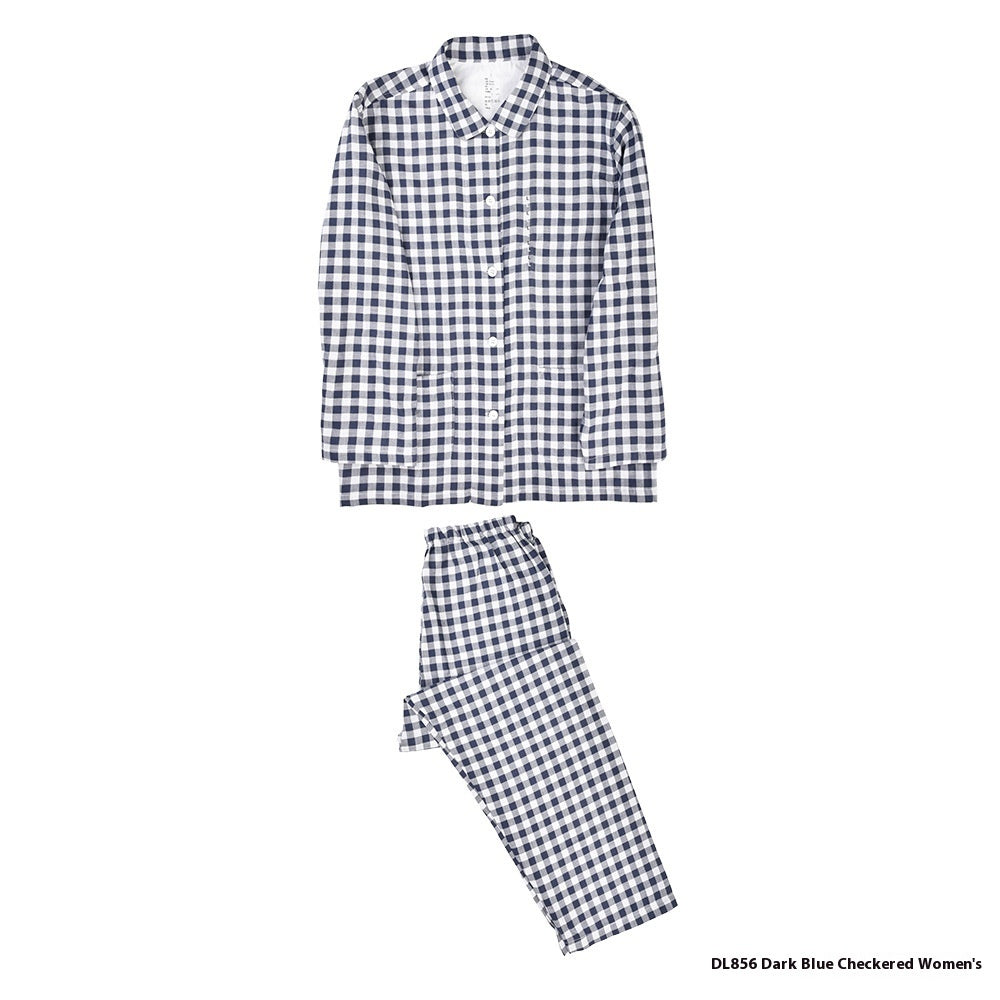 Double-Layer Cotton Pyjama Set | Plaid Loungewear for Men & Women
