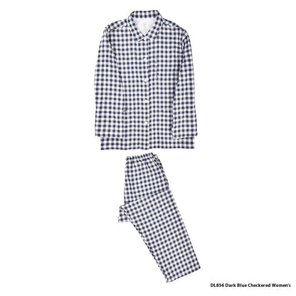 Double-Layer Cotton Pyjama Set | Plaid Loungewear for Men & Women
