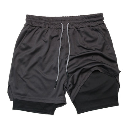 Men's Double-Layer Quick-Dry Sports Shorts | Pockets M-3XL
