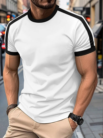 Men's Casual Short-Sleeve Mesh T-Shirt – Lightweight Polyester