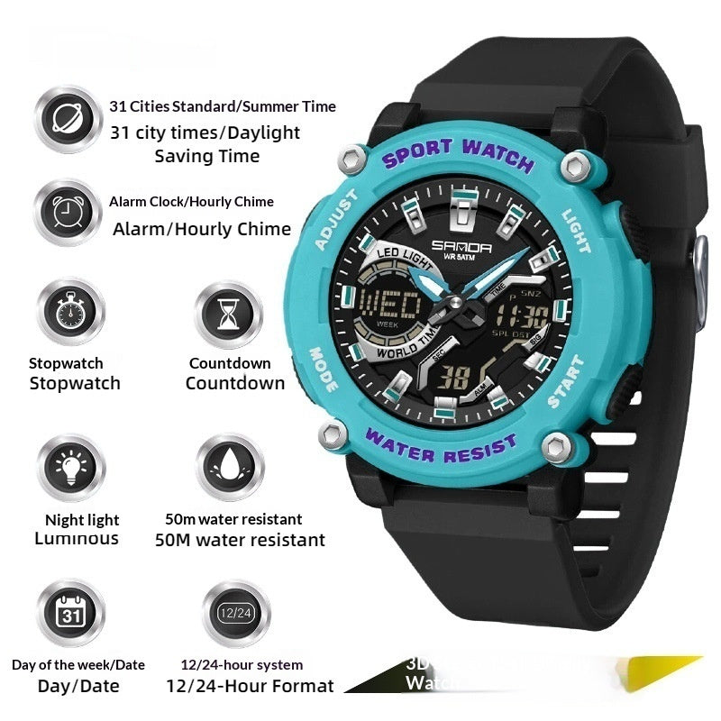Dual Display Luminous Chronograph Watch | Sport & Outdoor