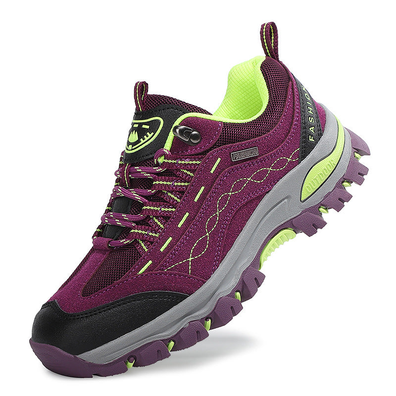 Breathable PU Mesh Low-Top Hiking Trainers - PHYLON Midsole Lace-Up