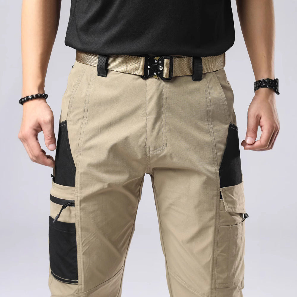 Men's Windproof Casual Cargo Trousers | Cotton Stretch Outdoor Pants